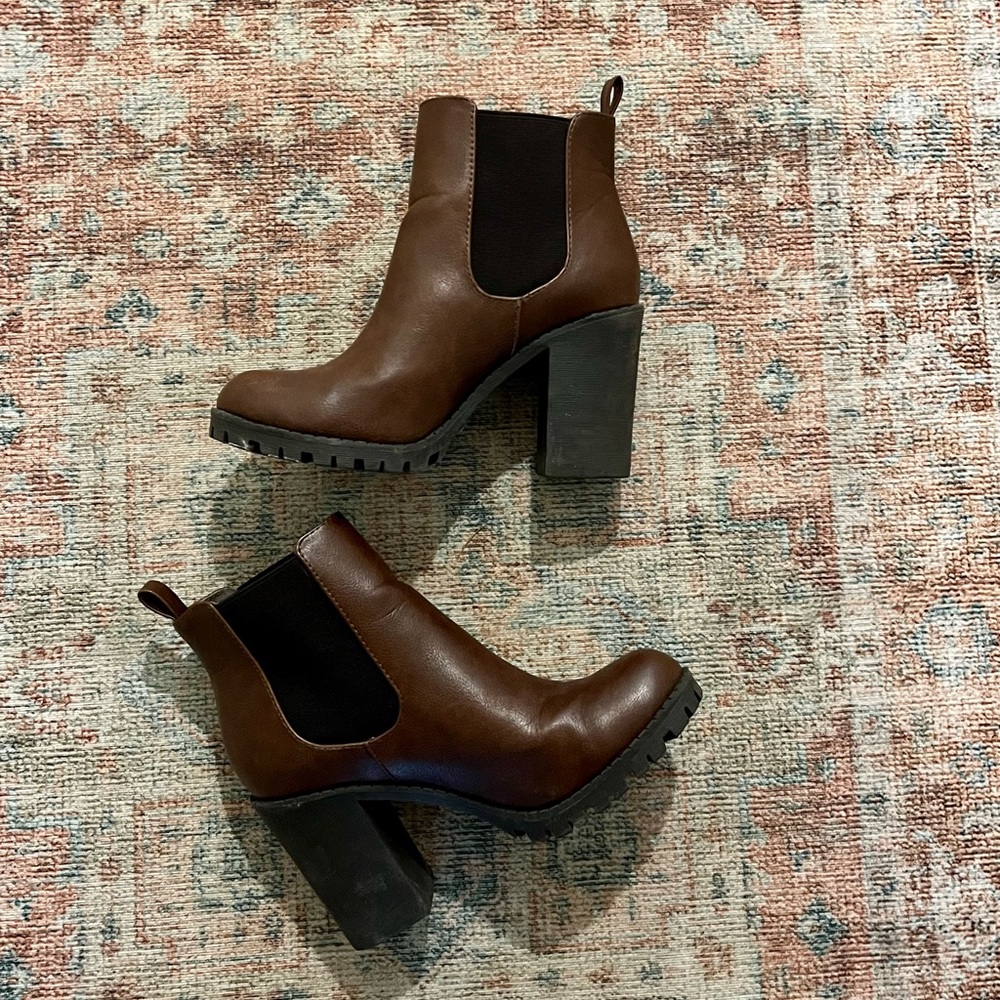 Brown Leather Ankle Boots